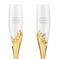 thumbnail image 2 of Weddingstar Gold Champagne Glasses - Cheers To Love, 2 of 4