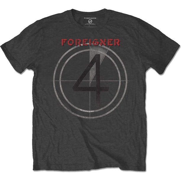 Foreigner - Camiseta 4 de Algodón para Adultos Unisex (Gris Carbón)