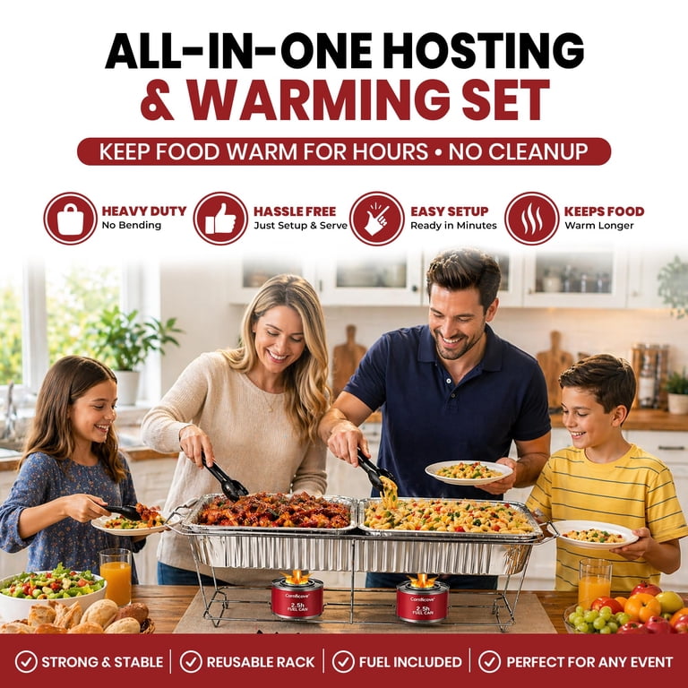Comficove 33-Piece Disposable Chafing Dish Buffet Set photo 6