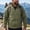Army Green, variant on WIZUTIZ Men's Outdoor Jacket Solid Color Zipper Pocket Stand Collar Long Sleeve Windproof Polyester Multi-Pocket Coat for Mountaineering Riding Hiking Daily Mens Fashion
