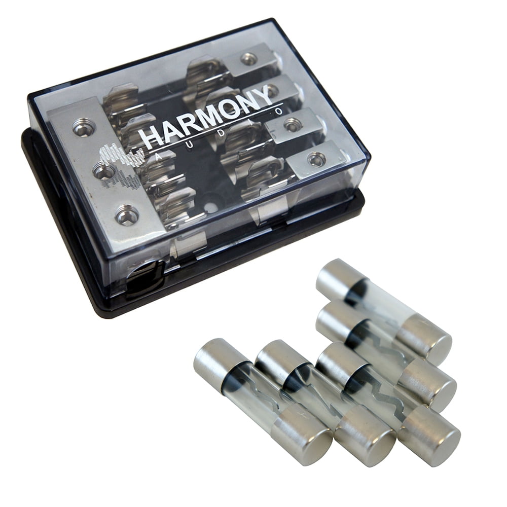 Harmony Audio HAAGUFD4 Car 4Way AGU Fused Distribution Block & 60 Amp