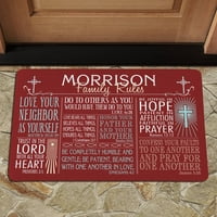 Personalized Rules of Faith Doormat