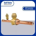 thumbnail image 3 of Appli Parts APBV-038 3/8 in Shut Off Ball Valve ODF Universal Replacement 610 psi (4.2 Mpa) max pressure -22 F to 248 F work temperature with 1/4 in SAE service port, with 6-1/2 in overall length, 3 of 8