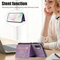 thumbnail image 4 of Phone Case for Samsung Galaxy Note 10 Plus Note10+ 5G Wallet Cover with Tempered Glass Screen Protector Wrist Crossbody Strap Lanyard Credit Card Holder Note10 + Notes 10+ Ten Not S10 10Plus Purple, 4 of 7