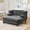 Gray, variant on Christopher Knight Home 52.4" Oversized Chenille Chaise Lounge, Modern Sofa Bed with Layered Armrests, Black