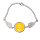 thumbnail image 1 of Citar a mantener la calma y beber cerveza de color amarillo Pulsera pulsera pulsera alas de ángel pulsera, 1 of 3