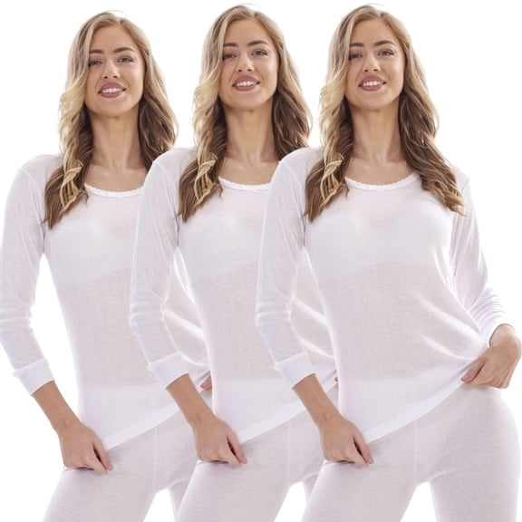 Heatforce Womens Long-Sleeved Thermal Top (Pack of 3)