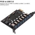 thumbnail image 3 of HUGFEGWE PCIE to USB 3.0 Expansion Card, 5Gbps 4A Power Supply VIA Chip PCB with 7 USB3.0 Ports for Windows, PCI Express Expansion Card USB Card for Desktop PC, Applicable Slot PCI EX1 X4 X8 X16, 3 of 9