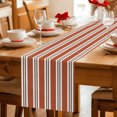 thumbnail image 4 of Table Runners 72 Inches Long Dress Scarves, Burnt Orange Brown Striped Farmhouse Kitchen/Dining Table Decor Table Runner, Coffee Tablerunners, Modern Farmhouse Vertical Stripes 13x72 Inch, 4 of 6