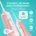 thumbnail image 3 of COSLUS CX51 Portable Water Flosser for Teeth,3 Modes 6 Intensity Professional Electric Water Dental Pick for Sensitive Gums, Braces for Travel Home Pink, 3 of 10