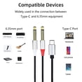 thumbnail image 4 of USB C a cable divisor de 6,35 mm Y divisor USB C a 6,35 mm Cable adaptador de 1/4 de pulgada FLhrweasw  Nuevo, 4 of 9