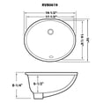 thumbnail image 3 of Ruvati RVB0619 Krona 18" Oval Porcelain Undermount Bathroom Sink - White, 3 of 6