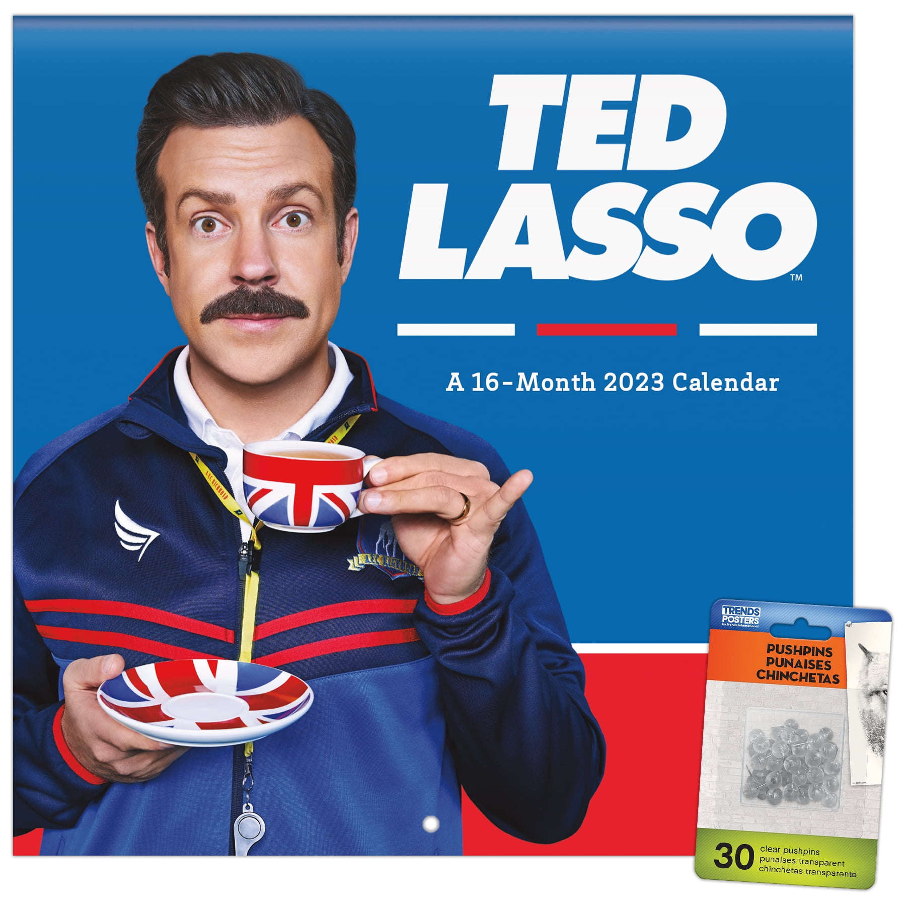 Trends International 2023 Ted Lasso Wall Calendar & Pushpins