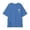 Blue, variant on Gyujnb Brush Print Side Slit Short Sleeve T Shirt Casual Round Neck Loose Tee (Girls),15-16 Years