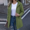 thumbnail image 6 of Zeliretfy Womens Long Waterproof Rain Jacket Windproof With Hood For Outdoor Hiking Travel Casual Wear Lightweight Rain Coat Trench Style Outerwear Coat, 6 of 10