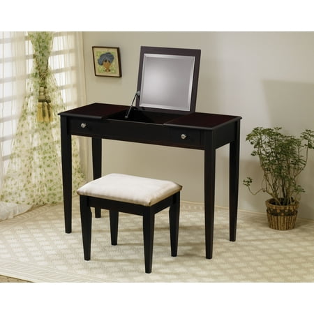 Simple Relax 1perfectchoice Contemporary Vanity Makeup Table Flip Simple Relax 1perfectchoice Contemporary Vanity Makeup Table Flip Top Mirror Storage Fabric Stool Espresso