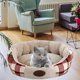 thumbnail image 4 of Cálido tejido para gatos, cama para perros, suministros para mascotas, cómodo, rojo Yuyangstore celosía gatos perros cama, 4 of 7