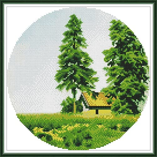 Adults Stamped Cross Stitch Embroidery Kit Eagle Cross-Stitch Patterns Full Range of Needlework Starter Kits Home Decor-12x16 inches 
