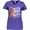 Purple, variant on Inktastic Never Stop Fighting Leukemia Awareness Orange Ribbon Women's V-Neck T-Shirt