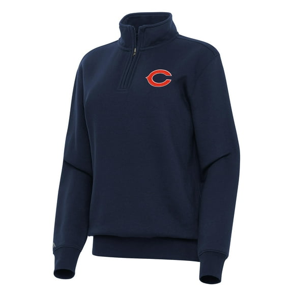 Women's Antigua  Navy Chicago Bears Victory Quarter-Zip Top