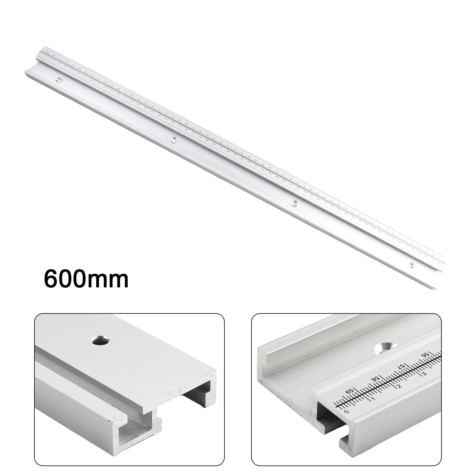 Universal 45 Type T-Track T-Slot Miter Track Jig Aluminium Alloy Miter Track Stop Woodworking Diy Tools For Table Saw Pusher 600Mm Smile Home