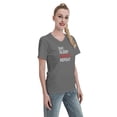 thumbnail image 3 of Eat Sleep Karate Repeat Women'S V Neck T Shirts Deep Heather Large, 3 of 5
