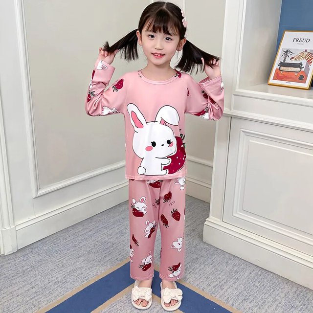 Pijamas Kawaii Sanrio Hello Kitty Cinnamoroll Kuromi para niños y niñas, ropa de dormir de Anime, traje de Casa de dibujos animados, regalos de primavera y verano