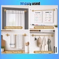 thumbnail image 4 of 2sets Magnetic Curtain Rods for Metal Doors, Adjustable 17.3-33.4 inch No Drill Curtain Rod for Window, Fridge, Cabinet, Iron Rod, 4 of 12