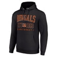 thumbnail image 2 of Unisex Starter Black Cincinnati Bengals Throwback Logo Pullover Hoodie, 2 of 3