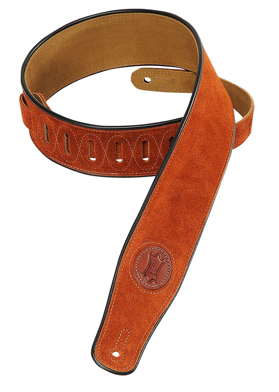 Suede Leather Guitar Strap,Copper, 2 1/2 inch Signature Series suede