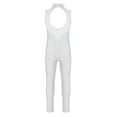 thumbnail image 4 of TiaoBug Girls Sleeveless Gymnastics Leotard Rhinestone Mesh Patchwork Figure Skating Jumpsuit Unitard White 10, 4 of 7