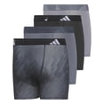 thumbnail image 3 of Calzoncillos tipo bóxer adidas de microfibra para niños, paquete de 4 unidades, gris/negro, 3 of 4