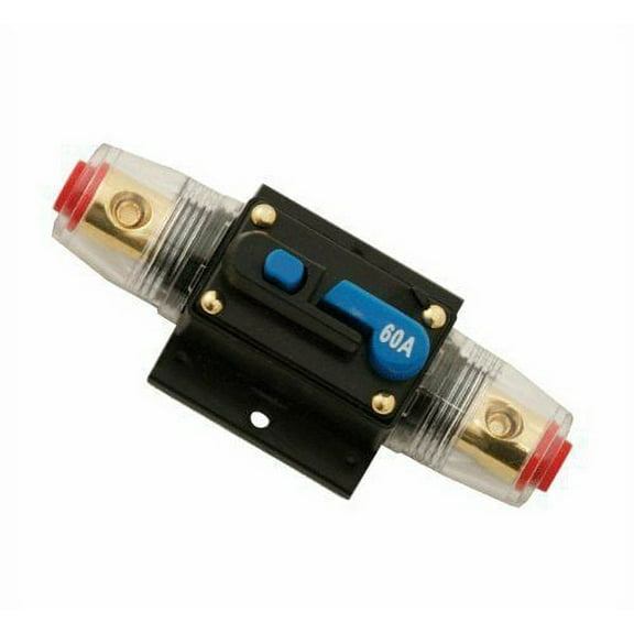 Absolute USA ICB-60 60-AMP AGU Fuse Holder with Built-In Circuit Breaker