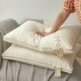 thumbnail image 3 of Long Rectangular Pillow for Side Sleepers – 29x19 Inch Cotton Bedside Hugging & Neck Support Cushion – Soft Breathable Fill for Home, Sofa & Bed, 3 of 6