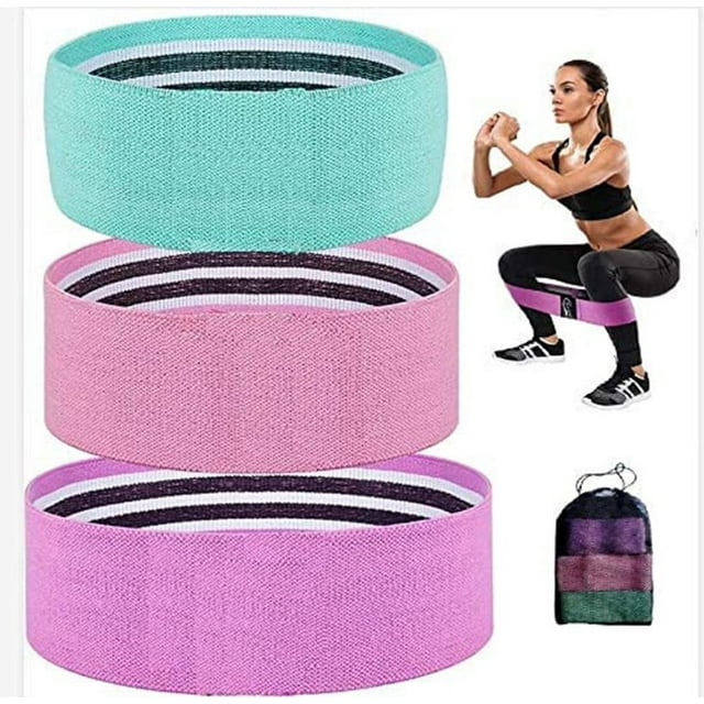 Adjustable Resistance Levels, Fitness Exercises with Strength Training Loops for Home Gym, Portable Exercise Loops, Non-Slip Fabric