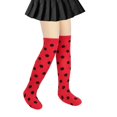 thumbnail image 4 of Slccxzc Ladybird Dots Pattern Fingerless Gloves and Thigh High Socks Set, 4 of 7