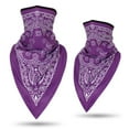 thumbnail image 2 of Yoodem Scarf 2pc Unisex Rave Bandana Neck Gaiter Tube Headwear for Women Men Face Scarf Purple One Size, 2 of 6