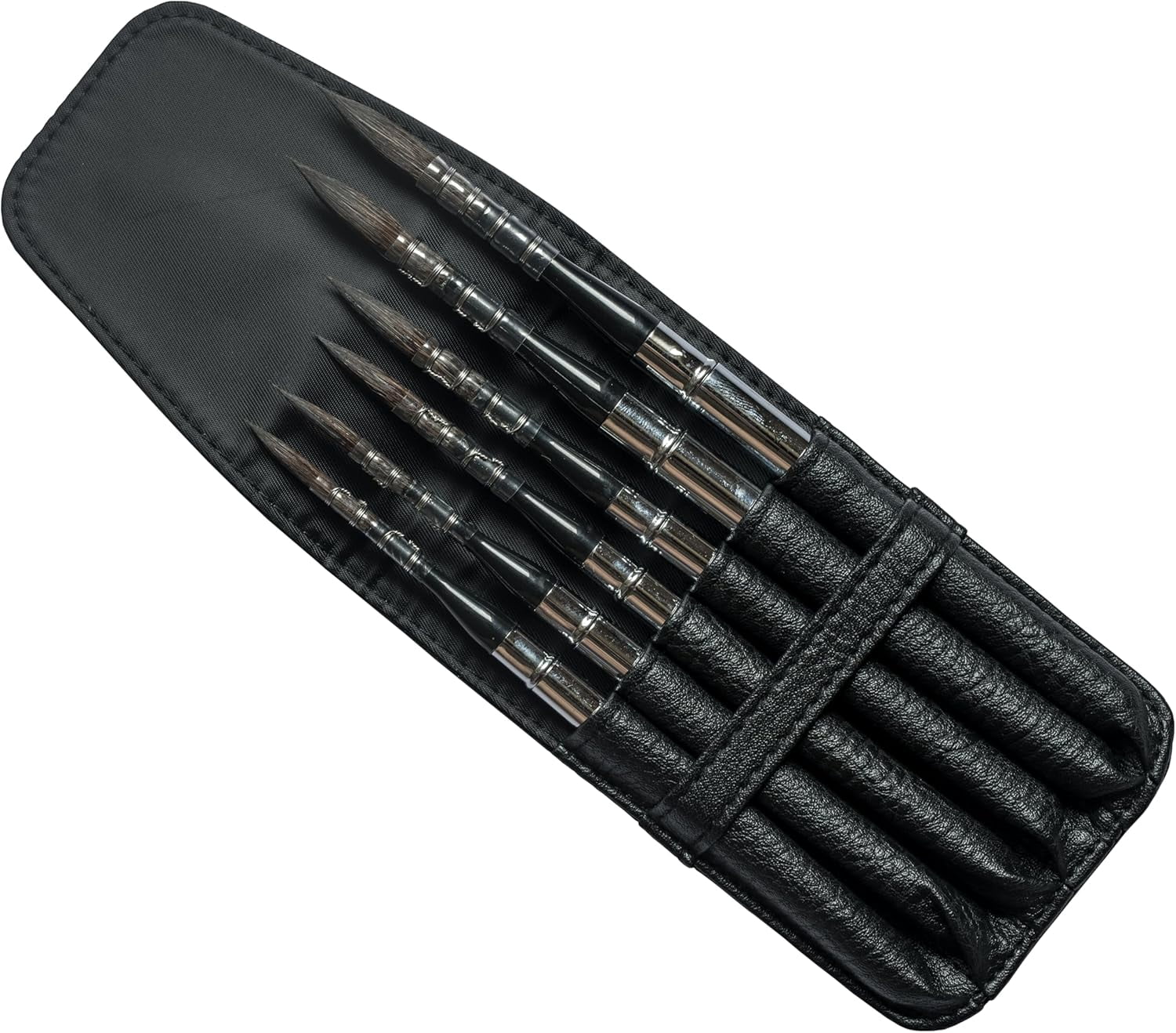 Watercolor Professional Paint Brushes 873Round 6PCS Synthetic Squirrel Mixed Hair Watercolor Travel Pocket Brushes Set for Miniature for Art Supplies Face Detail Painting