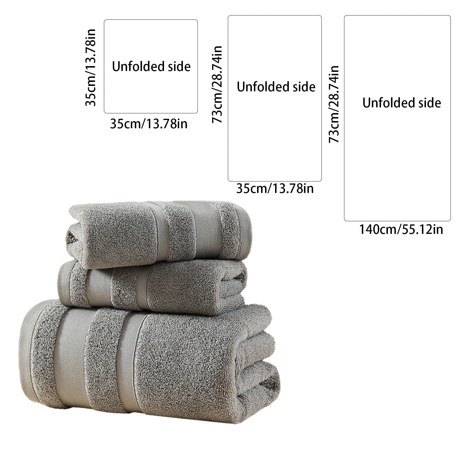 Bath Towel Three Piece Set Bath Towel Cotton Large Bath Towel Soft Absorbent Bathroom Bath Towel Gift Set