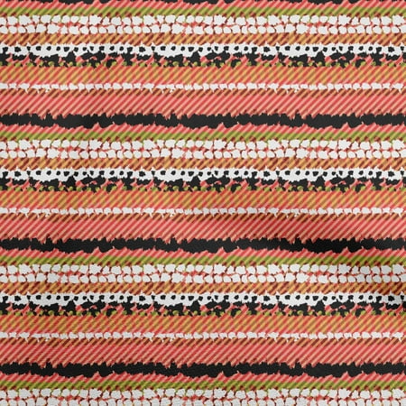 oneOone Cotton Cambric Red Fabric Abstract Brush Stroke Craft Projects Decor Fabric Printed By The Yard 56 Inch Wide