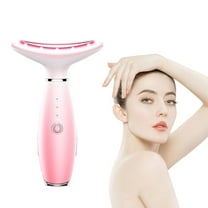 AIDUCHO Skin Rejuvenation Beauty Device for Face and Neck Based neck lift on Triple Action LED, Thermal, and Vibration Technologies Lifts and Tightens Sagging Skin for a Radiant Appearance (Pink)
