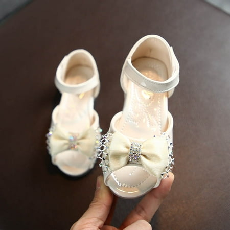 

Toddler Infant Kids Baby Girls Bowknot Party Princess Leather Shoes Sandals Fragarn