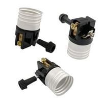 Serenable 3x E26 Lamp Socket Replacement Lamp Holder,Lamp Parts,Repair Parts Sturdy Turn Switch Knob for Floor Lamp Living Room Bedroom 3 stage switch