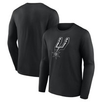 Men's Black San Antonio Spurs Gradient Logo Long Sleeve T-Shirt