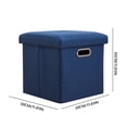 thumbnail image 3 of Cómodo Asiento Pequeño Organizador Plegable Almacenamiento Otomano Pueblo Con Tapa Esponja 11.81x11.81x11.81 Pulgadas para Sala Estar en Casa, 3 of 9