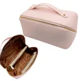 thumbnail image 4 of LARGE Capacity PU Makeup Bag, Travel Cosmetic Bag with Handle & 3 Dividers, 4 of 6