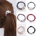 thumbnail image 3 of Lefu Élastiques à Cheveux Perles Mode Coréenne Porte-Queue de Cheval Multicouche, 3 of 9