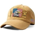 thumbnail image 6 of US 250th Anniversary Cap – United States 250th Anniversary Hat, Adjustable Bald Eagle Printed Patriotic Baseball Cap for Men Women Multi (Brown-02), 6 of 8