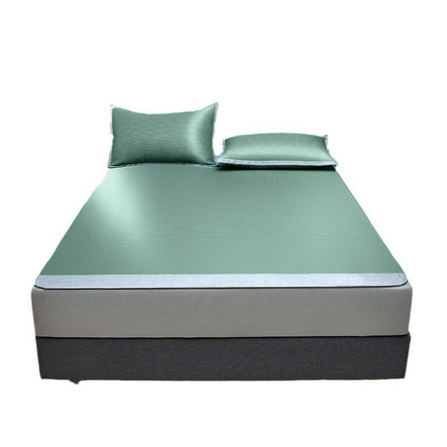 Chmadoxn Couverture Jetée, Couverture Jetée pour Canapé en Soie Glacée Tapis Frais pour Dormir Nu en Été Tapis de Conditionnement Lavable à la Machine Housse de Matelas Pliable Tapis Doux Couverture Rafraîchissante