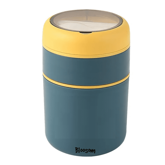 Lonchera Termica Bloosom Acero Inoxidable De 710ml Incluye Cuchara Azul